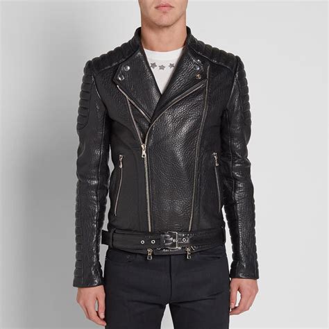 replica balmain jacket leather|balmain leather biker jacket.